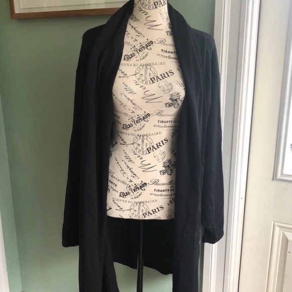 LIKE🆕JOAH BROWN O/S BLACK ETOILE SMOOTH CASHMERE SOFT OVERSIZED CARDIGAN JACKET - Picture 8 of 16